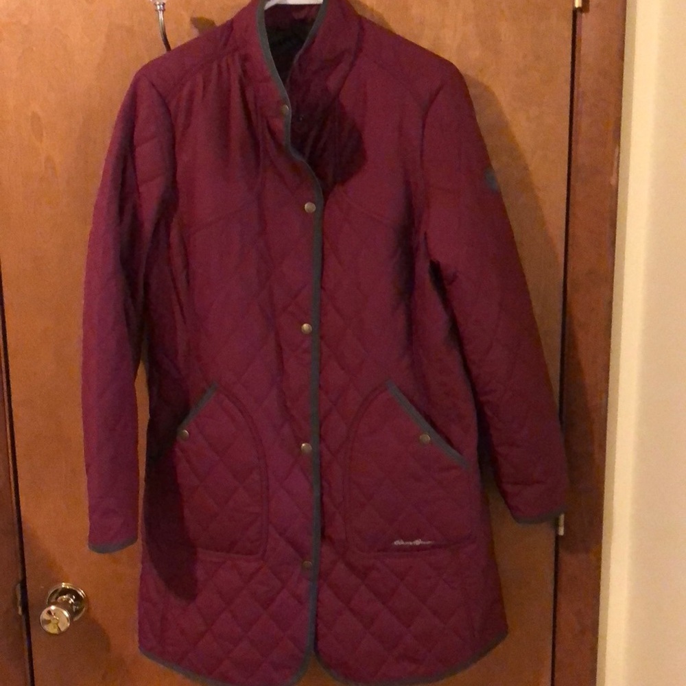 Burgundy Rose light weight coat.
